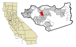 Contra Costa County California Incorporated and Unincorporated areas Pleasant Hill Highlighted